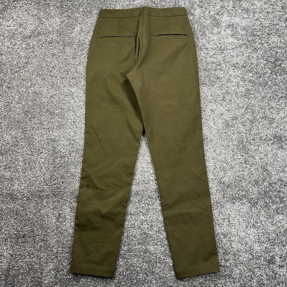 Lululemon City Trek Trouser Size 2 Olive Green Tapered Stretch Pant 28"
